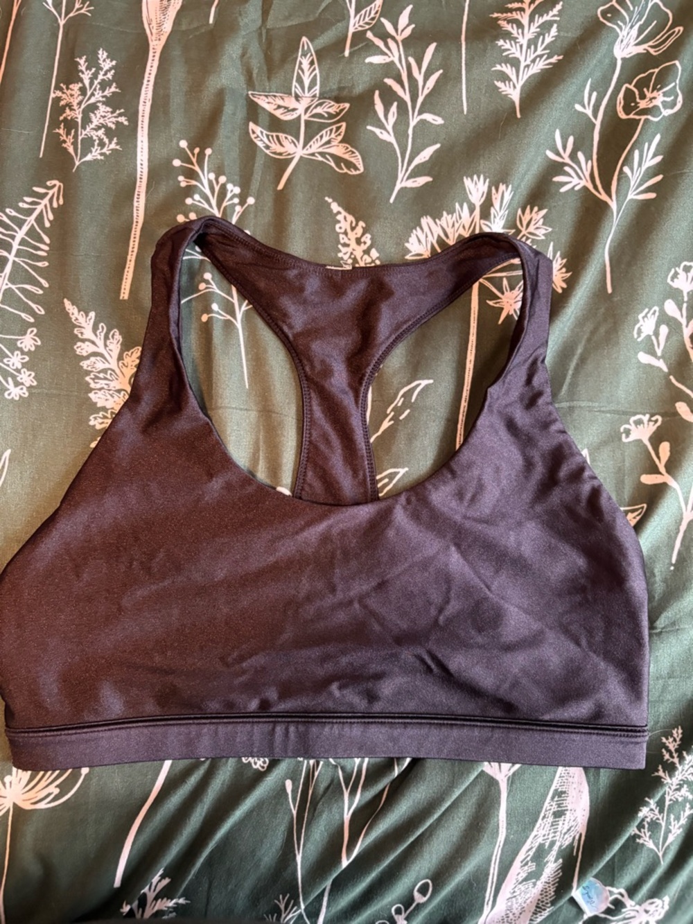 Fabletics Light Support Black Racerback Sports Bra